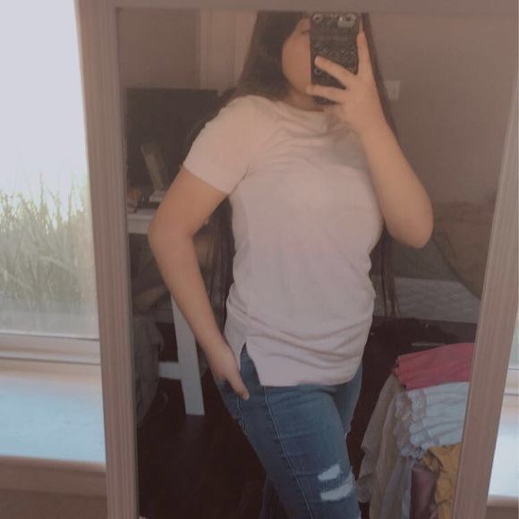 Loft light pink soft shirt. - Picture 1 of 5